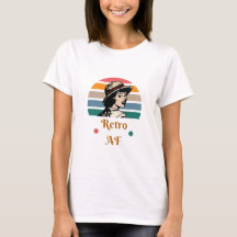 Vintage ’Retro AF’ Rolig tröja Rainbow