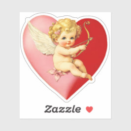 Vintage Retro Alla Hjärtans Cupid Hjärtan Klistermärken