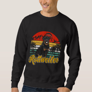 Vintage Retro Älskar Rottweiler Rolig Hund Mamma P Lång Ärmad Tröja