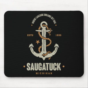Vintage Retro Anchor Saugatuck Michigan Boating Sa Musmatta
