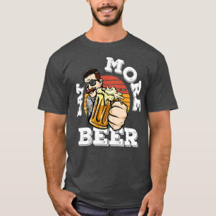 Vintage Retro äter mer öl öl öl Älskare Funny Cita T Shirt
