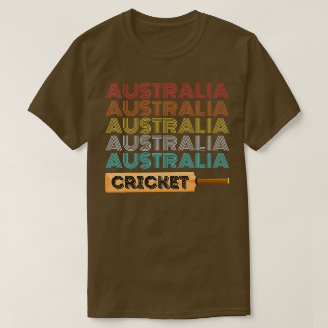 Vintage Retro Australia Cricket T Shirt (Design framsida)