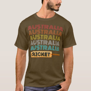 Vintage Retro Australia Cricket T Shirt