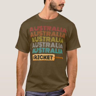 Vintage Retro Australia Cricket T Shirt