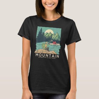 Vintage Retro Äventyr är Där Tältning Mer Vandra T Shirt