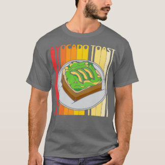 Vintage Retro Avocado Toast Emoji T Shirt