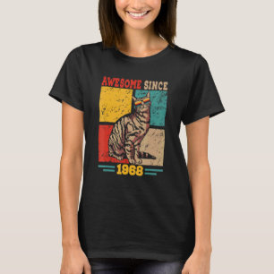 Vintage Retro Awesome Sedan 1968 54-årsdag Katt So T Shirt