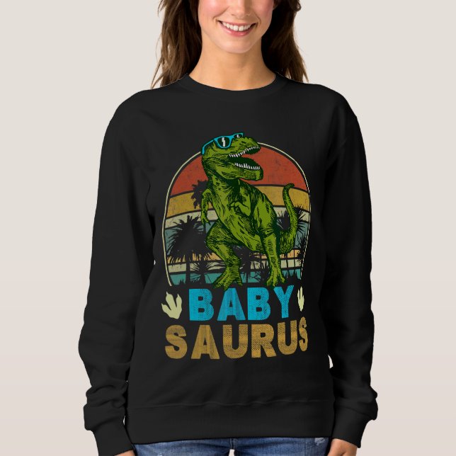 Vintage Retro Babysaurus Dinosaur Trex T Shirt (Framsida)