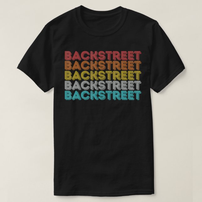Vintage Retro Backstreet T Shirt (Design framsida)