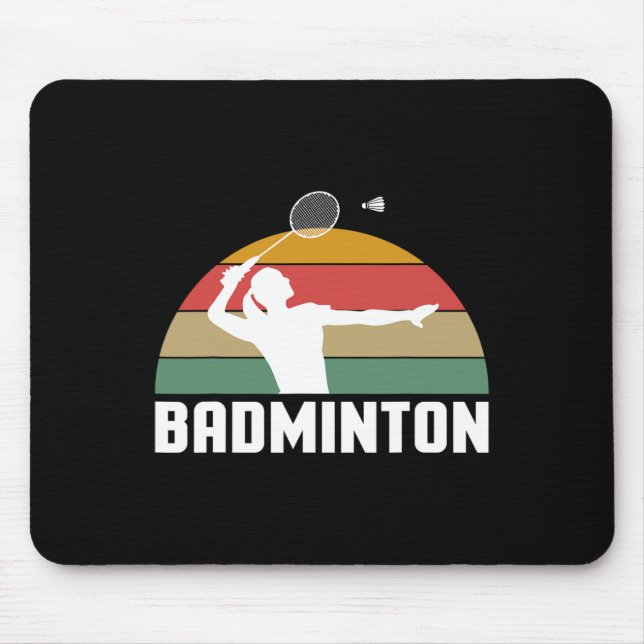 Vintage Retro Badminton Shuttle Player Musmatta (Framsidan)