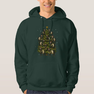 Vintage Retro Bältad Galloway Julgran Hoodie