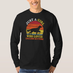 Vintage Retro Bara En Tjej Som Älskar Engelsk Sett T Shirt