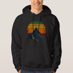Vintage Retro Bergsklättring Vandring Klättrare Hoodie