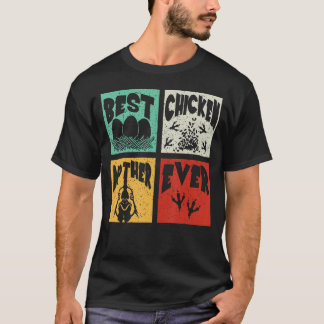 Vintage Retro Best Chicken Mor någonsin Farmer Fam T Shirt