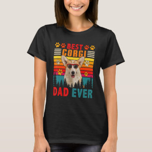 Vintage Retro Best Corgi Pappa någonsin Cute Hund T Shirt