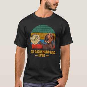 Vintage Retro Best Dachshund Pappa All Wiener Dadd T Shirt