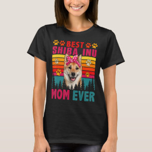 Vintage Retro Best Shiba Inu Mamma Alltid Cute Hun T Shirt
