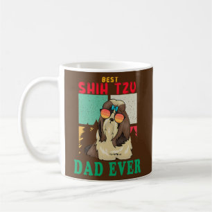Vintage Retro Best Shih Tzu Pappa All Hund Kaffemugg