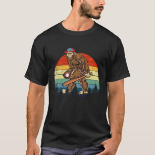 Vintage Retro Bigfoot spelar upp Baseball Coola Bi T Shirt