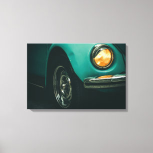 Vintage, retro bild på bilens framsida på canvas