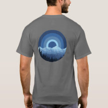 Vintage Retro Blue National Park Mountain Range