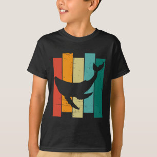 Vintage Retro Blue Whale T Shirt