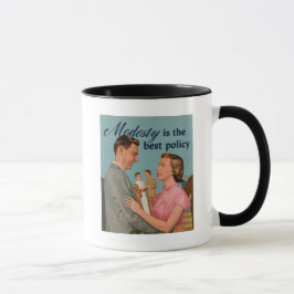 Vintage Retro "blygsamhet är den bästa principen" Mugg