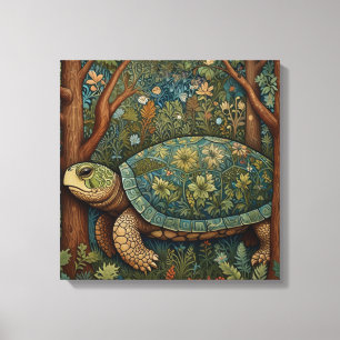Vintage retro bohemian boho woodland canvastryck
