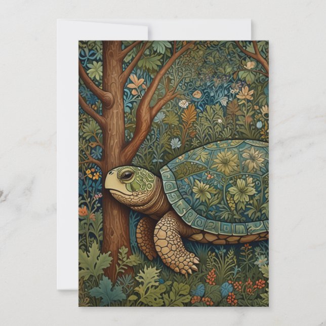 Vintage retro bohemian boho woodland inbjudningar (Framsida)