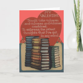 Vintage Retro Bok Älskare Valentine Card Helgkort