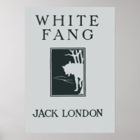 Vintage retro bok täcke White Fang Jack London