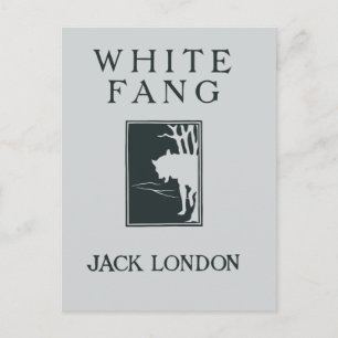 Vintage retro bok täcke White Fang Jack London Vykort