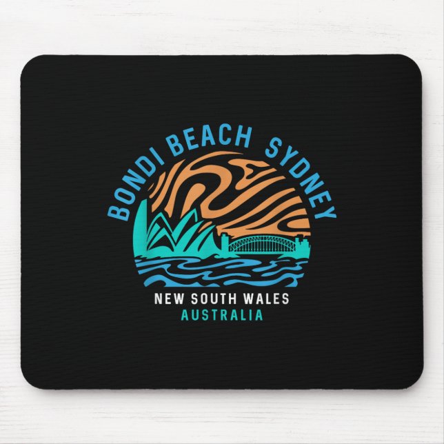 Vintage Retro Bondi Beach Sydney Australia Surfer Musmatta (Framsidan)