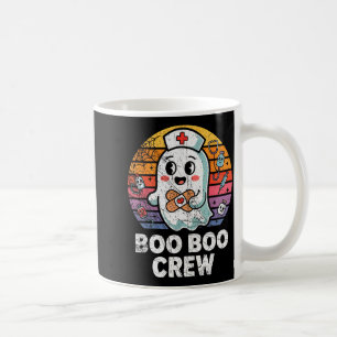Vintage Retro Boo Boo Crew Sjuksköterska Halloween Kaffemugg