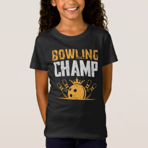 Vintage Retro Bowling Champ Sport Girls' T Shirt