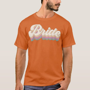 Vintage Retro Bride Bröllop Henfest Matcher T Shirt