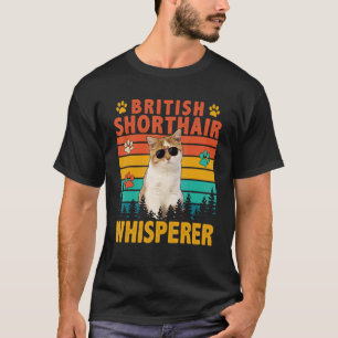 Vintage Retro Brittisk Korthårig Katt Fläskiga Sol T Shirt