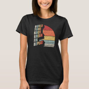 Vintage Retro Bygger Tune Tävling Break-reparation T Shirt