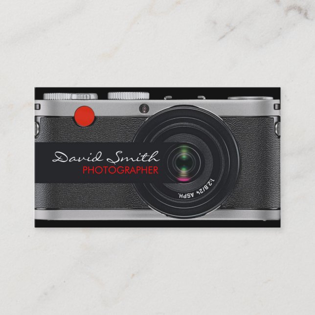 Vintage/Retro camera Visitkort (Framsida)