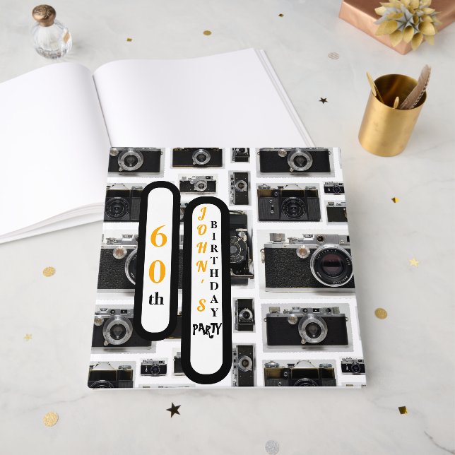 Vintage Retro Cameras 60:e födelsedagsgästen Bok (Framsidan öppen)