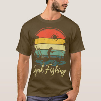 Vintage Retro Canoe Boating Sjö Kayak Fishing T Shirt