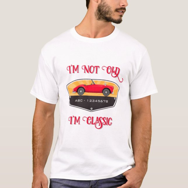 Vintage Retro Car Älskare T Shirt (Framsida)
