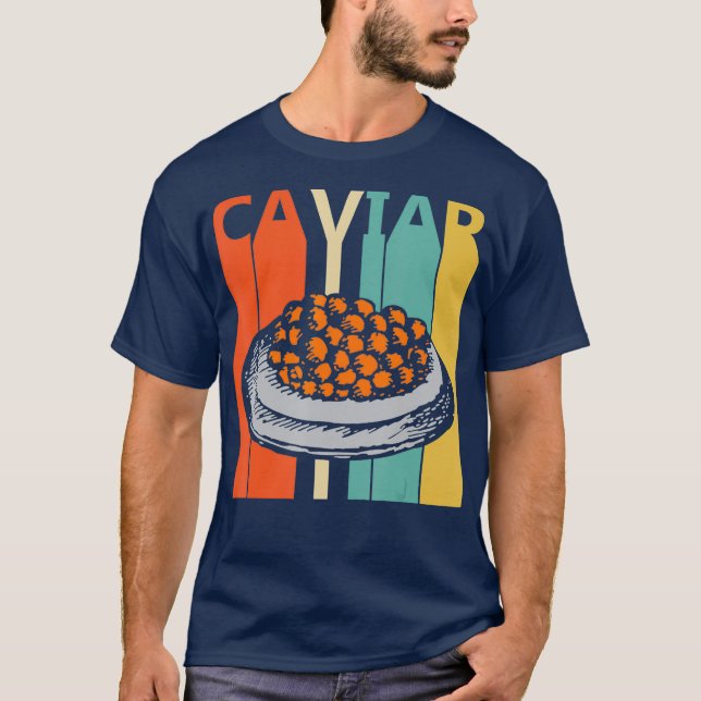 Vintage Retro Caviar T Shirt (Framsida)