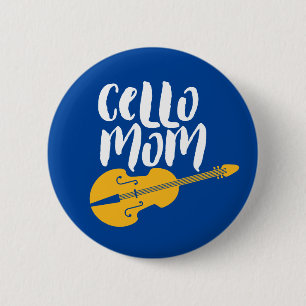 Vintage Retro Cello Mamma Cellist Player Knapp