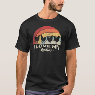Vintage Retro Chicken Dam Chicken Farmer Whisp T Shirt