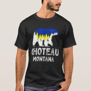 Vintage Retro Choteau Montana Grizzly Bear Mt Vaca T Shirt