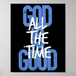 Vintage Retro Christian God är Bra hela tiden J Poster