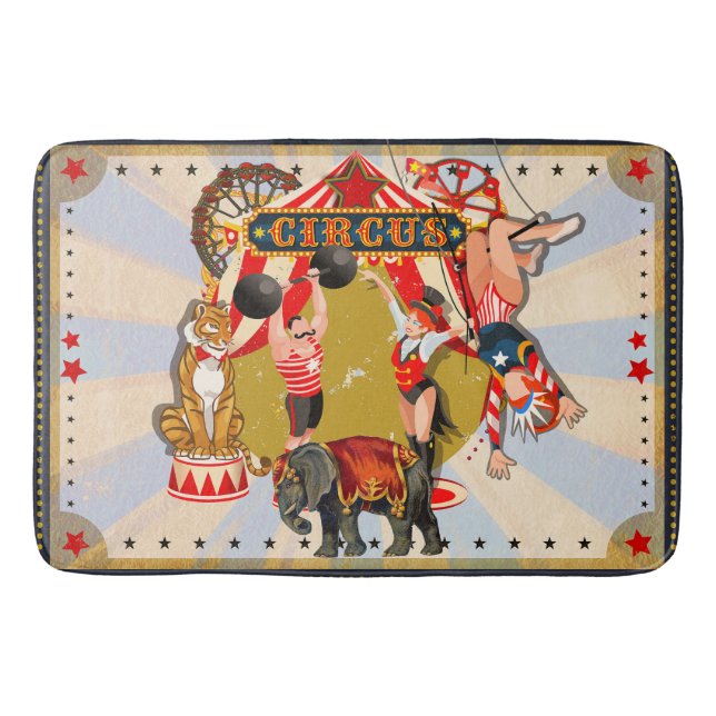 Vintage Retro Cirkus Badrumsmatta (Framsidan)