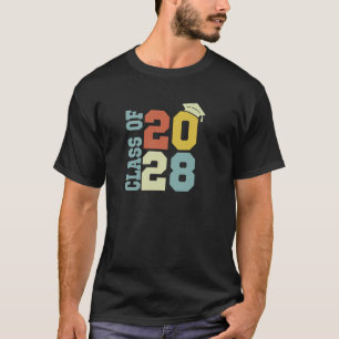 Vintage Retro Class of 2028 Senior 2028 Studenten T Shirt