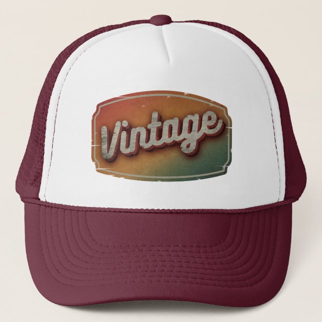 VINTAGE RETRO CLASSIC GIFT TRUCKERKEPS (Framsida)